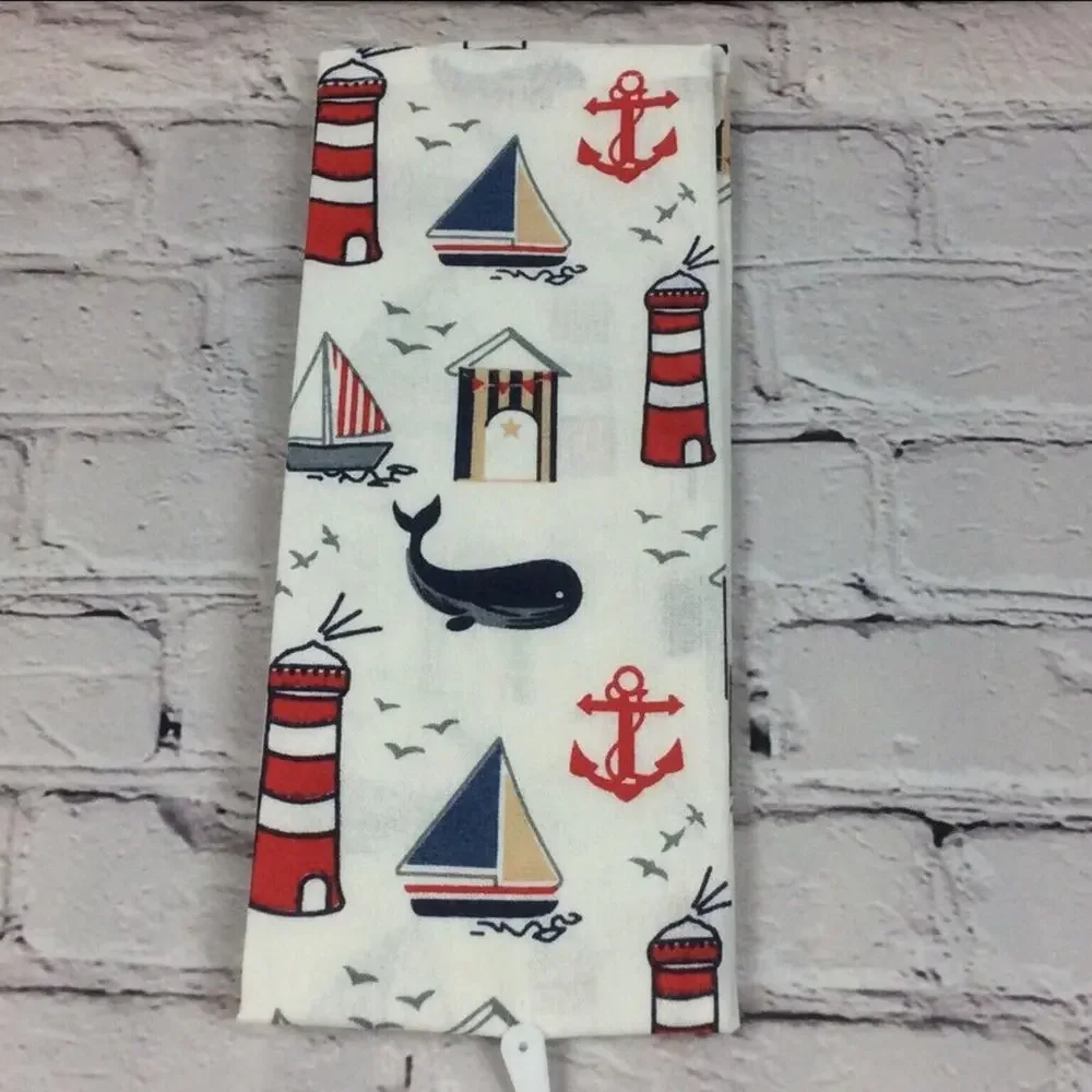 ⚓️Nautical Coastal Life 3 Pc. Kitchen Set~1 Dish Towel~1 Pot Holders~1 Oven Mitt